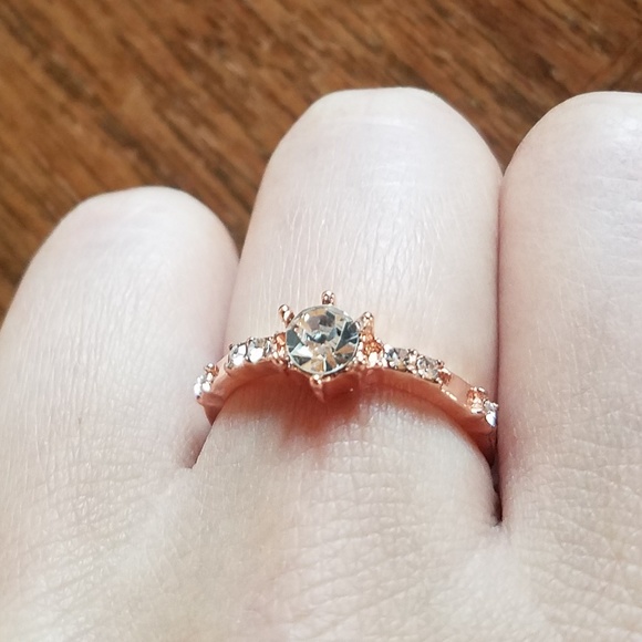 NWOT 14K GP Rose Gold CZ Ring, sz 6 - Picture 13 of 16